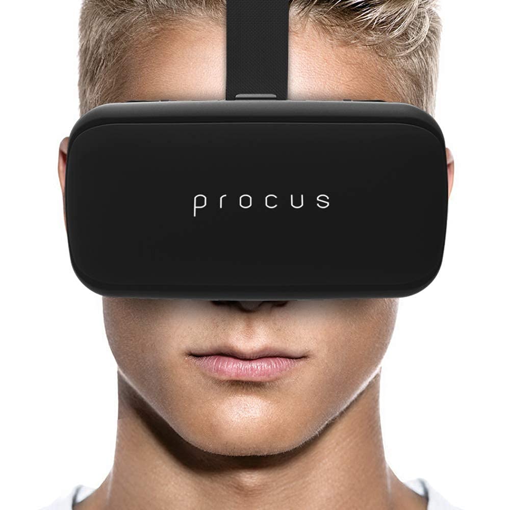 Procus ONE Virtual Reality Headset 40MM Lenses -For IOS and Android – (Black)