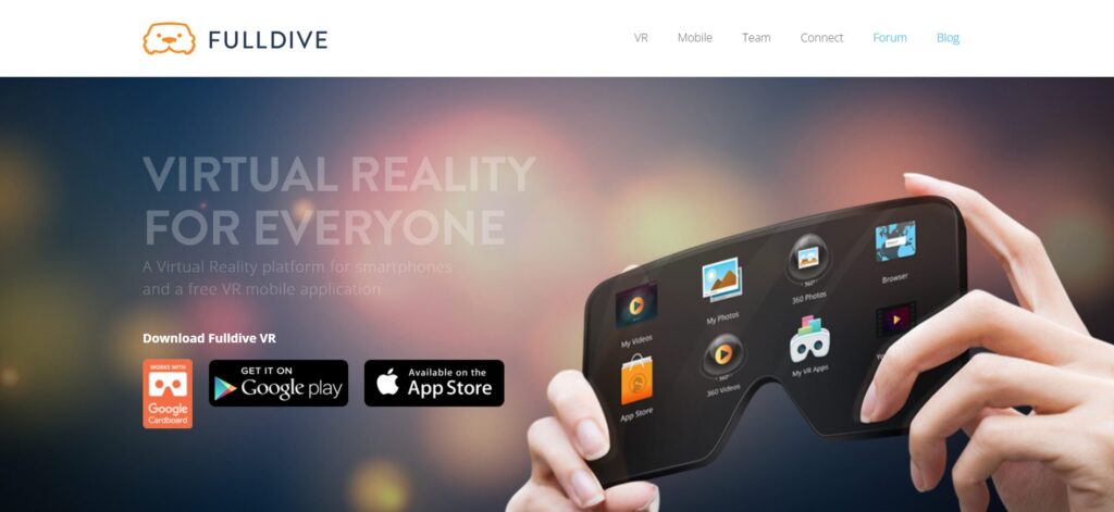 fulldive virtual reality website